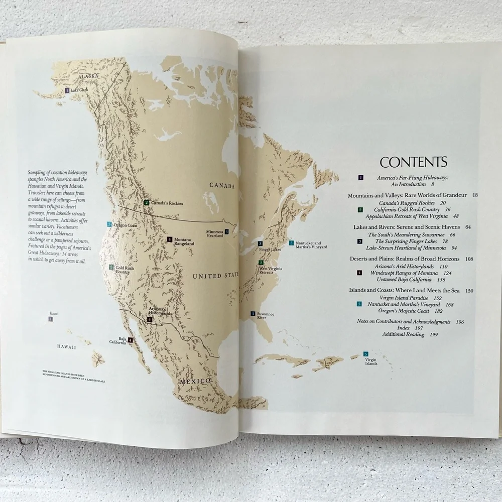 America's Great Hideaways National Geographic Contributing Authors 1986